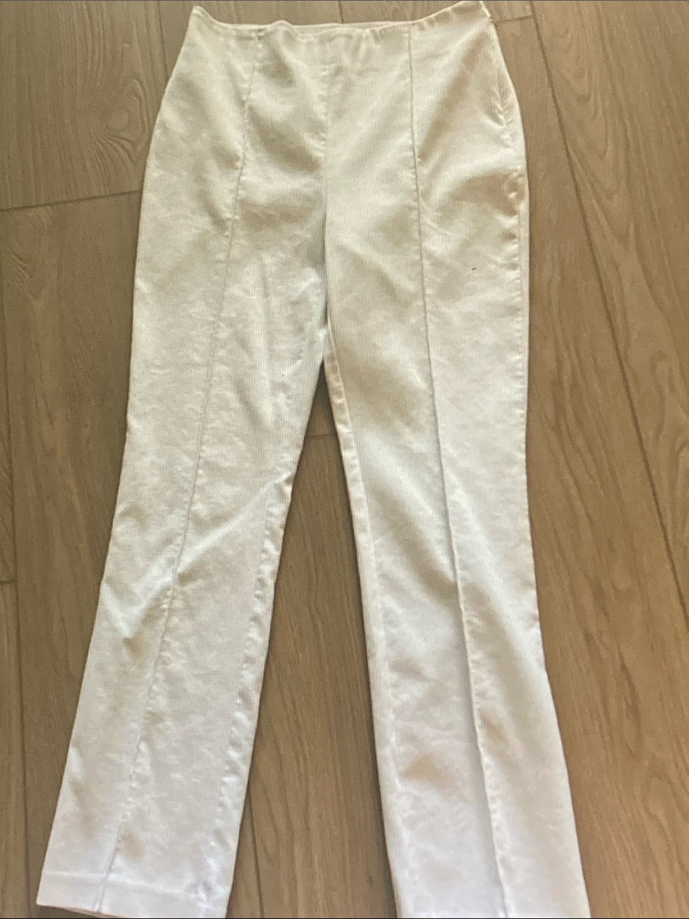 LOFT White High-Waist Trousers